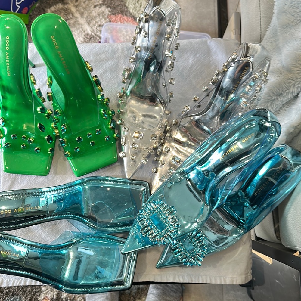 FOUR PAIR INCLUDED in price: GA Cinderella shoes